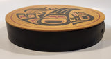 Vintage Clarence A. Wells Salmon and Spirit Bird Themed 10 1/2" Bent Wood Aboriginal Drum Art
