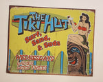 Schonberg Sign Art The Tiki Hut Surf, Sand, & Suds Wednesday Ladies Leied Free! 12" x 16" Tin Metal Sign