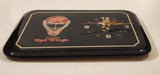 1980s Detroit Red Wings NHL Ice Hockey Team Black Lacquered Wood Wall Clock