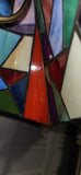 Colorful Rainbow 18" Tall Leaded Stained Glass Table Lamp