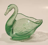 Antique Fenton Uranium Glass Swan Dish