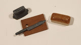 Vintage Toaster Cutting Board with Knife and Loaf of Bread Miniature Dollhouse Toys