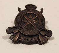 Vintage WWII Era Royal Canadian Infantry Corps Acer Curved Metal Cap Hat Badge