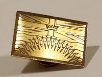 British Columbia, Canada Flag Themed Gold Tone Metal Lapel Pin Souvenir Travel Collectible