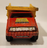 Vintage 1973 Lesney Matchbox Super Kings K-4 Big Tipper Dump Truck Red and Yellow Die Cast Toy Vehicle