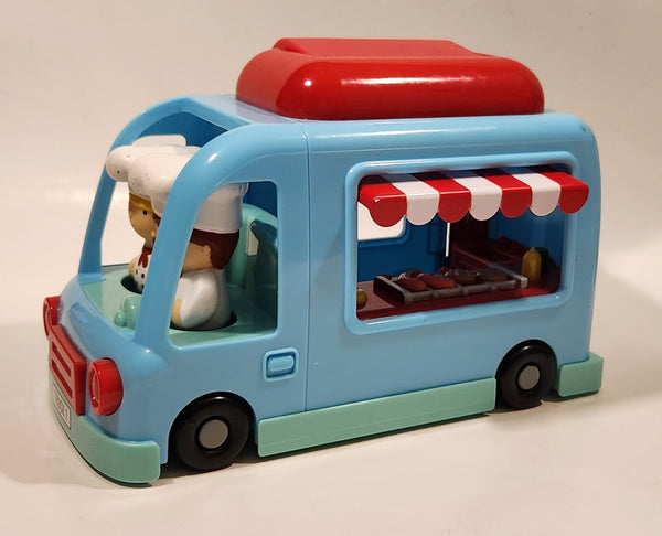 Playgo Chad Valley Tots Food Truck 9 1/2" Plastic Toy Car Vehicle with 2 Figures