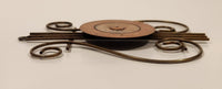 Vintage Cooper Lyre Themed Copper Metal Wall Thermometer Made in U.S.A.