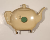 Vintage 3D Metal Teapot Wall Thermometer Hanger Made In USA