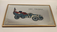 Rare Vintage 1907 Thomas New York To Paris Racer Antique Car 11" x 15" Wall Mirror