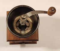 French Style Wood and Metal Coffee Grinder Mill