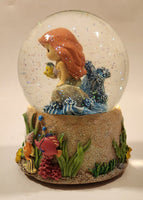 2013 Precious Moments Disney Show Case Collection The Little Mermaid Wonderful Things Surround You 5 1/2" Resin Wind Up Musical Snow Globe