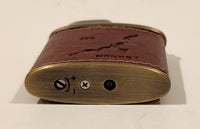Sky Honest Brown Leather Covered Gas Lighter