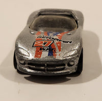 1998 Hot Wheels Dodge Viper RT/10 Metalflake Grey Die Cast Toy Car Vehicle