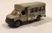 2016 Matchbox City GMC School Bus Airport Shuttle Grey Die Cast Toy Car Vehicle