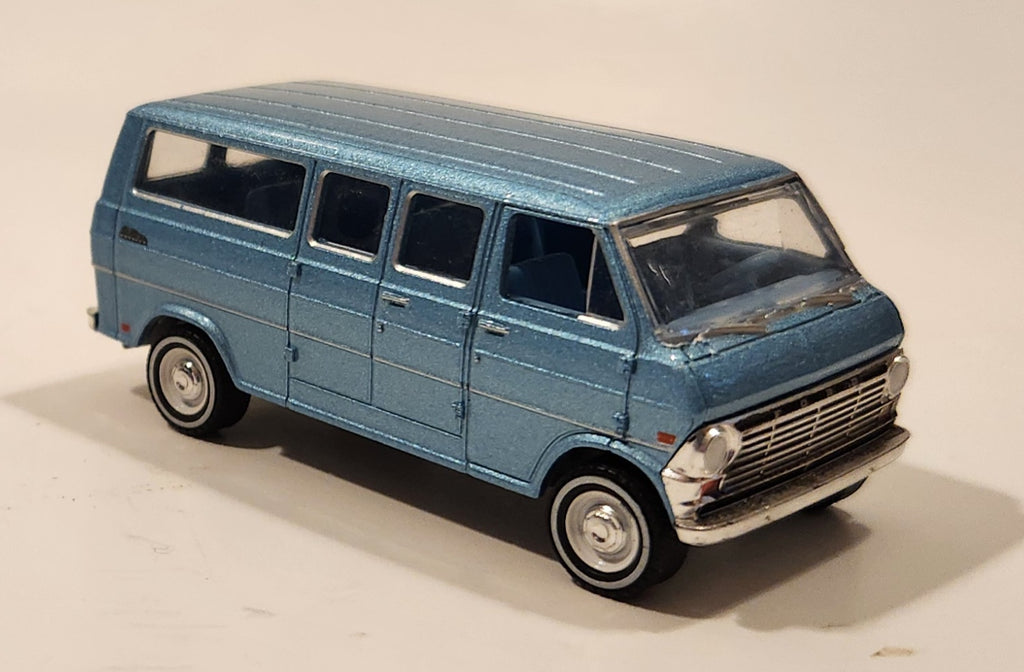 Ford Club Wagon 1968 Scuolabus Verde, Scala 1:64, ModelToyCars 30155/48 Pressofuso - Foto 3