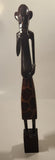 African Man with Hand On Chin Pondering 16" Hand Carved Wood Sculpture