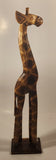 Hand Carved Wood Giraffe 23 1/2" African Animal Sculpture Made in Indonesia