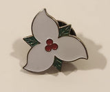 Ontario Canada Trillium Flower Enamel Metal Lapel Pin