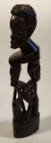 Malawi Tribal People 11" Hand Carved Wood African Sculpture
