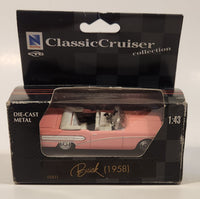 NewRay Classic Cruiser Collection 1958 Buick Century Convertible Pink 1/43 Scale Die Cast Toy Car Vehicle New in Box