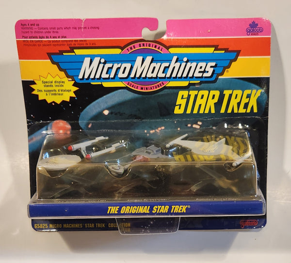 1992 Galoob Micro Machines 65825 The Original Star Trek U.S.S. Enterprise NCC-1701 Klingon Battlecruiser Romulan Bird of Prey Die Cast Toy Vehicles New in Package