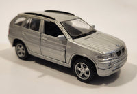 Maisto BMW X5 Silver 1/42 Scale Pull Back Die Cast Toy Car Vehicle with Opening Doors