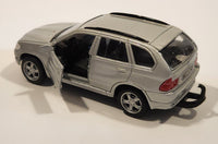 Maisto BMW X5 Silver 1/42 Scale Pull Back Die Cast Toy Car Vehicle with Opening Doors