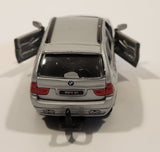 Maisto BMW X5 Silver 1/42 Scale Pull Back Die Cast Toy Car Vehicle with Opening Doors