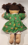 2005 O.A.A. Play By Play CPK Cabbage Patch Kids Green Dress Brown Hair 14" Toy Doll