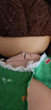 2005 O.A.A. Play By Play CPK Cabbage Patch Kids Green Dress Brown Hair 14" Toy Doll