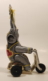 Elephant Riding Bike Wind Up Tin Toy (Missing Ball)