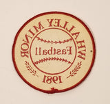 1981 Whalley Minor Fastball Embroidered Fabric Patch Badge