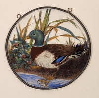 1985 Toronto Stained Glass Mallard Duck 6 1/2" Stained Glass Suncatcher Window Hanging