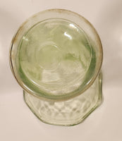 Antique Uranium Glass Ruffled 8 1/4" Tall Flower Vase