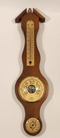 Vintage Fisher Wooden Barometer Weather Station