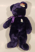 1998 Ty Beanie Buddy Princess Diana Purple Bear 14" Stuffed Plush Toy with Tag