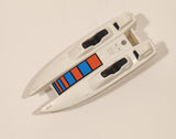 Tomy Mighty Motor Boats Catamaran #4 White Plastic Toy Speed Boat