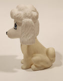 White Poodle Dog 3 1/2" Rubber Toy Figure