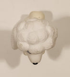 White Poodle Dog 3 1/2" Rubber Toy Figure