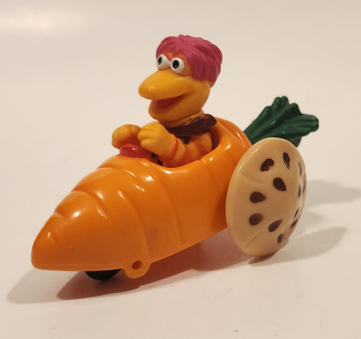 1987-1988 Orange Fraggle Rock 'Gobo' Carrot Shaped Toy Car Vehicle McD ...