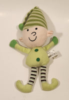 Green Striped Christmas Elf 11" Stuffed Plush Toy