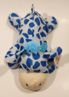 Caravan Softoys Big T Toys & Sports Blue Spotted Cow 10" Stuffed Plush Toy with Tag