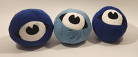 Set of 3 Blue Eyeballs 4" Stuffed Plush Toys