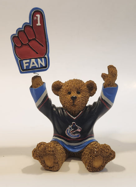Vancouver Canucks NHL Hockey Team #1 Fan 5 1/2" Tall Resin Bear Figurine