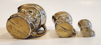 Vintage Toby Mugs Metal Miniature Set of 3 Different Sizes