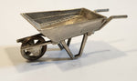 Vintage Miniature Dollhouse Sized 3 3/8" Long Brass Wheelbarrow
