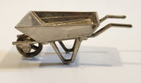 Vintage Miniature Dollhouse Sized 3 3/8" Long Brass Wheelbarrow