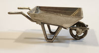 Vintage Miniature Dollhouse Sized 3 3/8" Long Brass Wheelbarrow