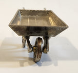 Vintage Miniature Dollhouse Sized 3 3/8" Long Brass Wheelbarrow