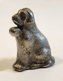 Vintage St. Bernard Dog Shaped Metal Hand Bell